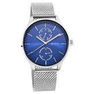 TITAN Evoke Blue Dial Mesh Strap Watch