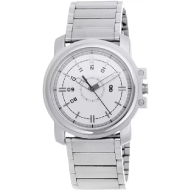 Fastrack White Dial Silver Stainless Steel Strap Watch