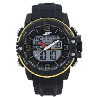 SONATA  Pulse Analog-Digital Black Dial - Gents