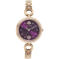 SONATA Purple Dial Stainless Steel Strap - Ladies