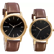 SONATA  Black Dial Analog Pair - Unisex