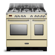 Elba 5 Gas Burner Cooker  With Oven 90cm - Cream