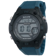 SONATA Fibre Sporty Digital Grey Round Dial - Gents