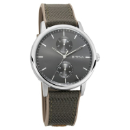 TITAN Athleisure Silver Dial Hybrid Strap - Gents