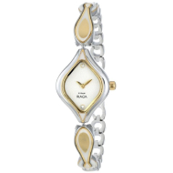 TITAN Raga White Dial Silver Stainless Steel Strap - Women