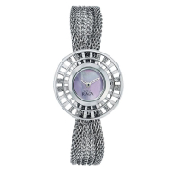TITAN Raga Mother of Pearl Dial Silver Metal Strap  - Women