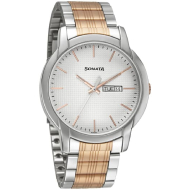 SONATA Beyond Gold Silver White Dial - Gents