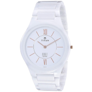TITAN Edge Ceramic Analog White Dial  - Gents