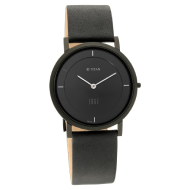 TITAN Edge Watch with Black Dial and Steel highlights- Gents