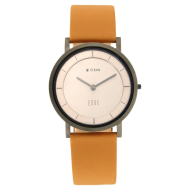 TITAN Edge Watch with Beige dial and Anthracite Highlights - Gents