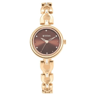 TITAN Lagan Brown Dial Metal Strap - Ladies
