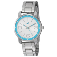 FASTRACK Silver Dial Silver Stainless Steel Strap - Ladies
