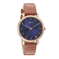 SONATA Play with Blue Dial Leather Strap - Ladies