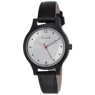 SONATA Essentials Silver Dial Leather Strap - Ladies