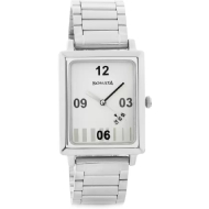 SONATA White Dial Silver Stainless Steel Strap - Gents