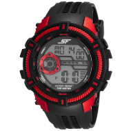 SONATA Grey Dial Black Plastic Strap - Gents