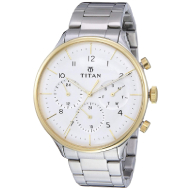 TITAN Classique White Dial Stainless Steel Strap - Gents