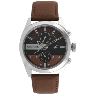 FASTRACK  All Nighters Brown Dial Leather Strap - Gents