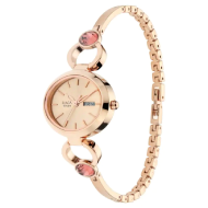 TITAN Raga Viva Rose Gold Dial Metal Strap Watch.