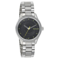 Fastrack Quartz Analog Black Dial Stainless Steel Strap - Ladies