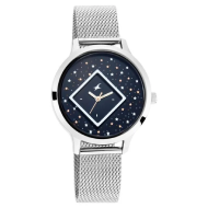 Fastrack Fit Outs Quartz Analog Grey Dial Metal Strap Watch for Girls