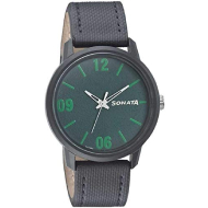 SONATA Volt+ Grey Dial Leather Strap - Gents