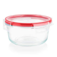 Pyrex FreshLock 4-Cup Round Glass Food Storage Container