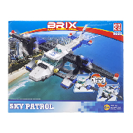 EMCO  Sky Patrol Police Helicopter Brick Helicopter Toy Stacking Blocks