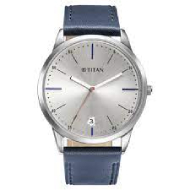 TITAN Analogue Quartz Blue Leather Strap - Gents