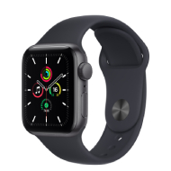 Apple Watch SE (2020) GPS, 40MM Space Grey Aluminium Case with Midnight Sport Band - Regular