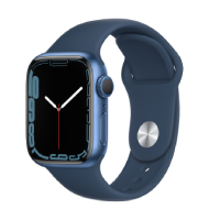 Apple Watch Series 7 (2021) GPS, 41MM Blue Aluminium Case with Abyss Blue Sport Band - Regular
