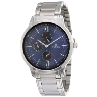 TITAN Workwear Watch with Blue Dial & Stainless Steel Strap - Gents