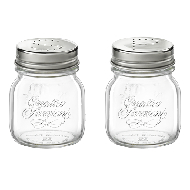 QUATTRO STAGIONI Glass Salt & Pepper Shakers
