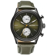 TITAN Elment Olive Green Dial Leather Strap - Gents