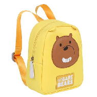 MINISO We Bare Bears Grizzly Childrenâ€™s Backpack (Yellow)