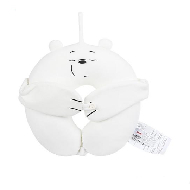 MINISO We Bare Bears-U Shaped Pillow With Eye mask (Ice Bear)