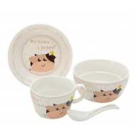 MINISO Tableware 4-piece Set-Cow
