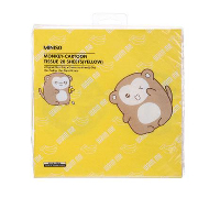 MINISO Monkey-Cartoon Tissue 20 Sheets (Yellow)