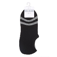 Miniso Womens Japanese Style Stripe Low-Cut Socks 2 Pairs -Black