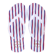 MINISO Womenâ€™s Stripes Flip Flops S36/37 (Blue+Red+White)