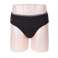 MINISO Menâ€™s Stylish Solid Color Briefs (Black 3XL)
