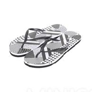MINISO Womenâ€™s Black White Flip Flops  - S 35/36