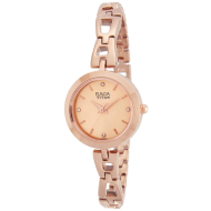 Titan Raga Beige Dial Rose Gold Metal Strap - Ladies