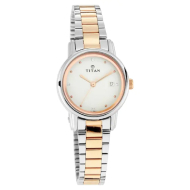 TITAN White Dial Stainless Steel - Ladies