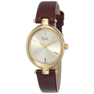 TITAN Raga Viva Champagne Dial Leather Strap - Ladies