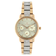 TITAN Workwear Watch with Beige Dial & Stainless Steel Strap - Ladies