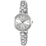 TITAN Silver Dial Silver Stainless Steel Strap - Ladies