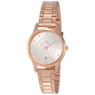 TITAN Silver Dial Metal Strap  - Ladies