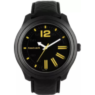 FASTRACK Road Trip Black Dial Leather Strap  - Gents