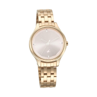 FASTRACK Stunner in Rose gold Dial & Metal Strap - Ladies
